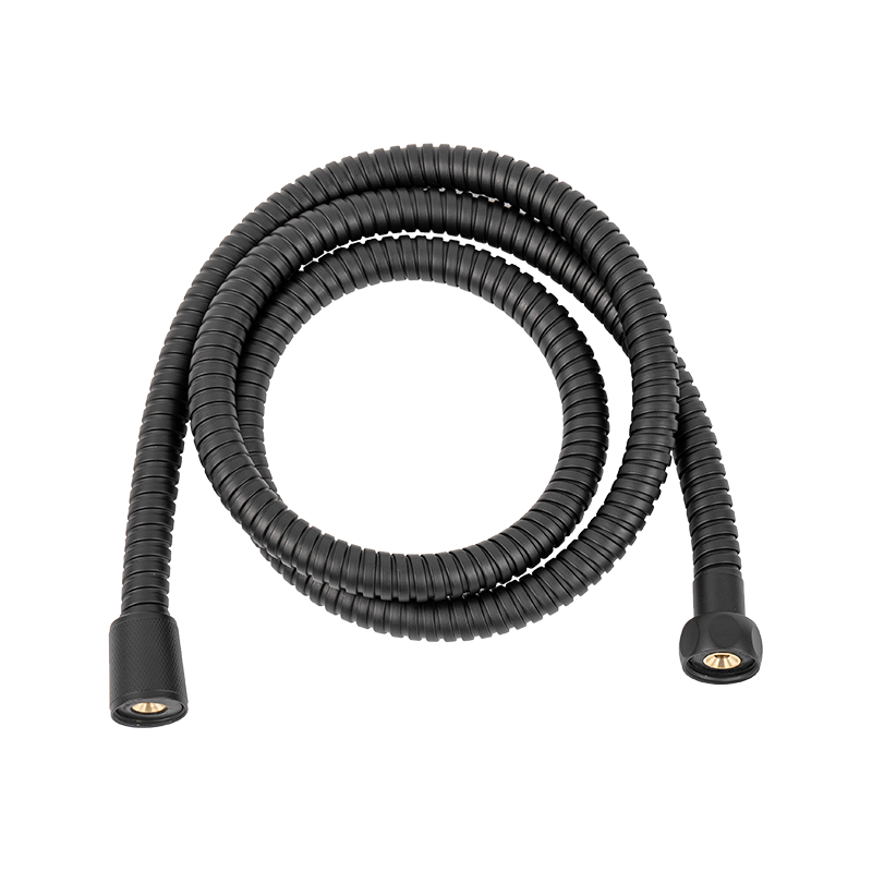Stainless steel painted shower hose matte pure black water heater connection hose