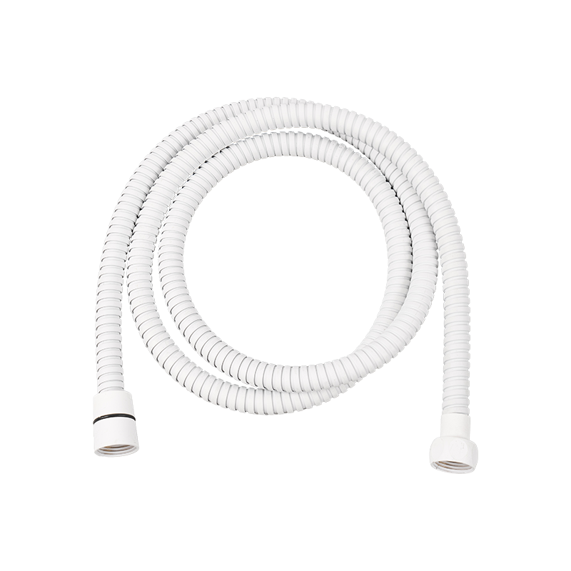 Full matte pure white stainless steel double buckle painted handheld shower hose